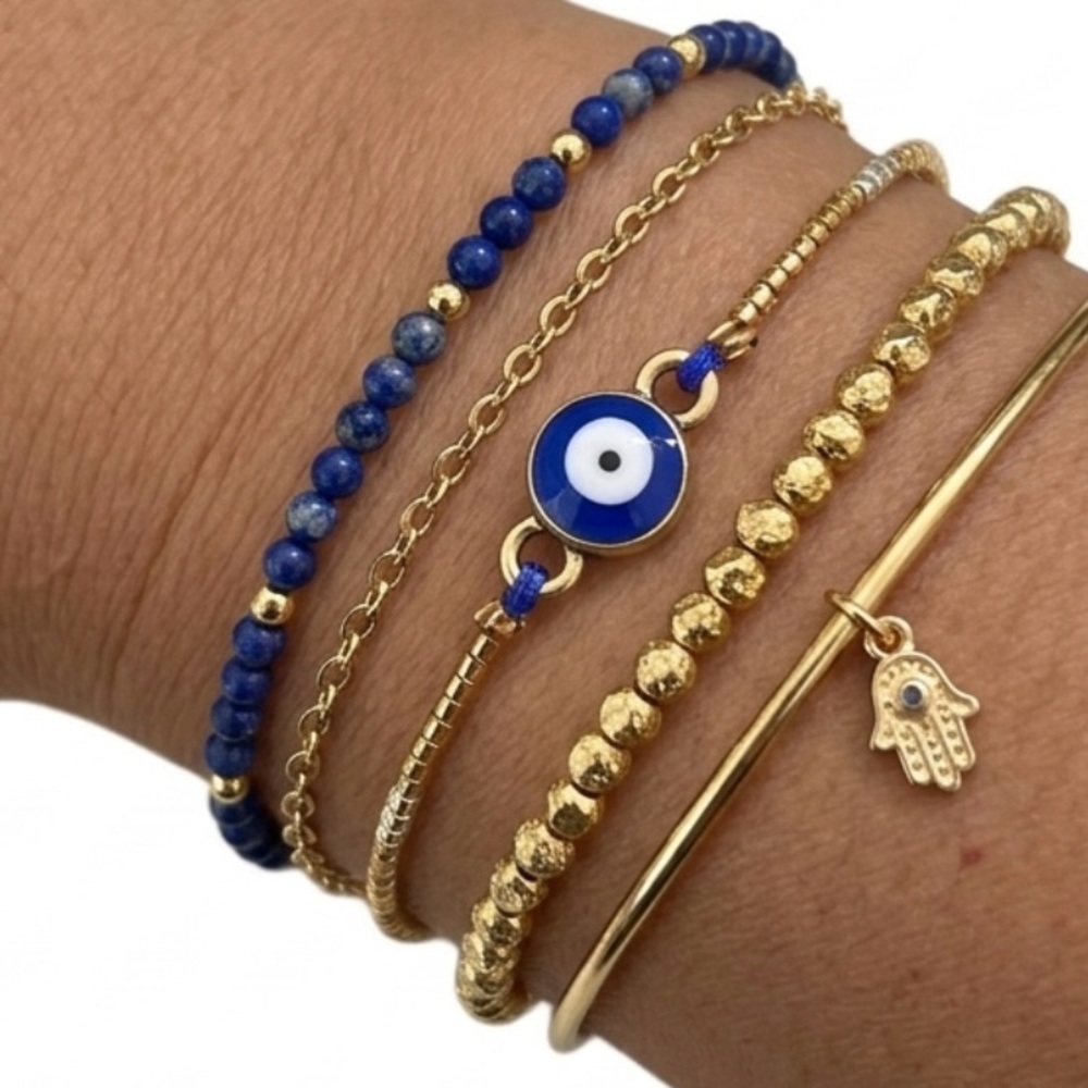 Handmade Dainty Evil Eye Miyuki Bead Bracelet